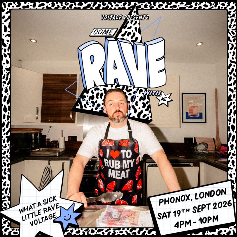 Voltage presents Come Rave With Me. Phonox, London. Saturday 19 September 2026, 4pm to 10pm.